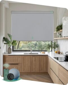 Yoolax Motorized Blinds with Remote, Smart Blinds for Windows Blackout Automatic Shades Work with Alexa Remote Control Roller Window Shades with Valance, Custom Size (Linen Beige)