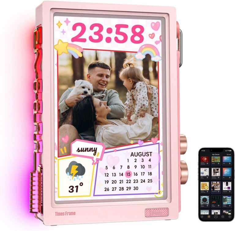 Divoom Times Frame-10.1″ WiFi Digital Picture Frame with 64GB, Free App with No Subscription Fees, Supports Uploading Photos/Videos/Calendars/Weather/Sports Scores and Various DIY Content