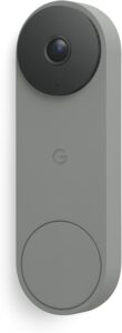 Google Nest Doorbell (Wired, 3rd Gen) - 2K Video and Gemini, Live View, Night Vision, 2-Way Audio - Works with Google Home - 2025 Model - Linen