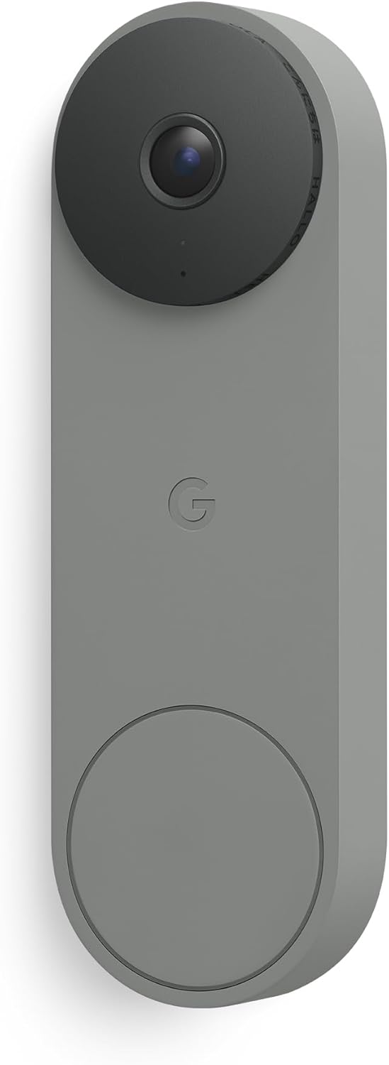 Google Nest Doorbell (Wired, 3rd Gen) – 2K Video and Gemini, Live View, Night Vision, 2-Way Audio – Works with Google Home – 2025 Model – Linen