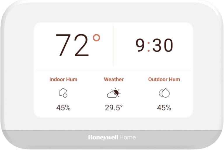 Honeywell Home X7B Smart Thermostat with Humidity Monitoring and Customizable Touchscreen Display, White