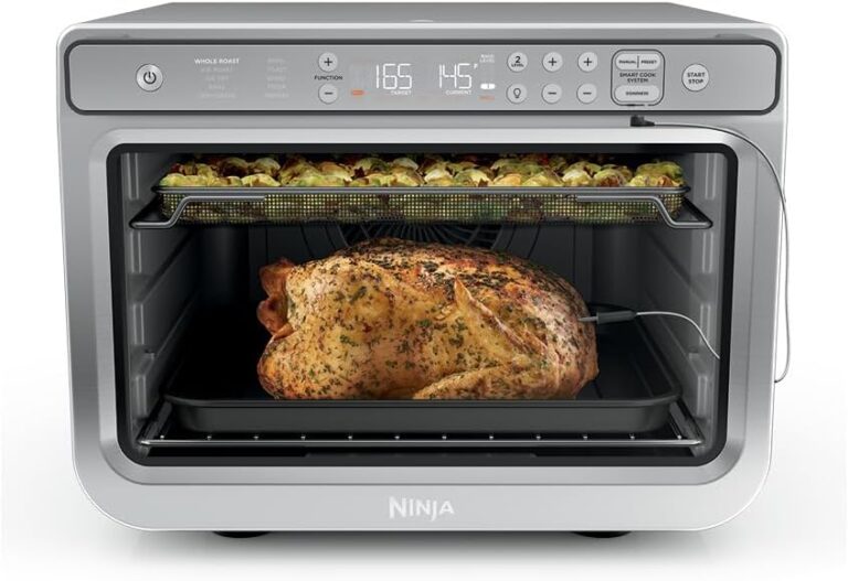 Ninja Air Fryer & Toaster Oven Combo | 10-in-1 Prestige Smart XL Countertop Oven | Bake up to 20 Cookies, Fit up to a 12lb Turkey | Pizza, Toast, Bake, Dehydrate | 1800 Watt | Stainless Steel | DT501​