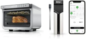 Ninja Prestige Smart XL with Pro Cook System 10-in-1 Air Fry Digital Countertop Convection Toaster Oven with Air Fry, Air Roast, Broil & Bake, Pro Cook Thermometer, 1800 Watts, Stainless Steel, DT551