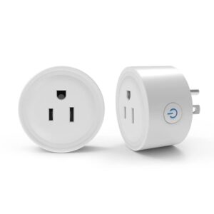 Sanofuturion WiFi Smart Plug | Compatible with Alexa & Google Home | WiFi Outlet for Remote Control & Timer and Schedule Function | No Hub Required | Safety Certified (2Pack)