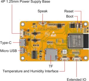 AOICRIE 2.8" inch ESP32 Display ESP32 Development Board ESP32-2432S028R WiFi Bluetooth Resistive Touch Screen 240X320 Smart Display TFT LCD Module ILI9341 Driver