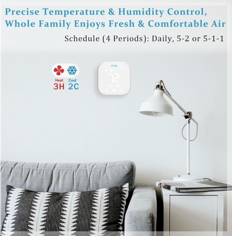 Aurora air-condition Smart Thermostat for House, Enhanced Programmable WiFi Thermostat, Saving Thermostat-Up to 4 Heat/2 Cool, Easy DIY Install