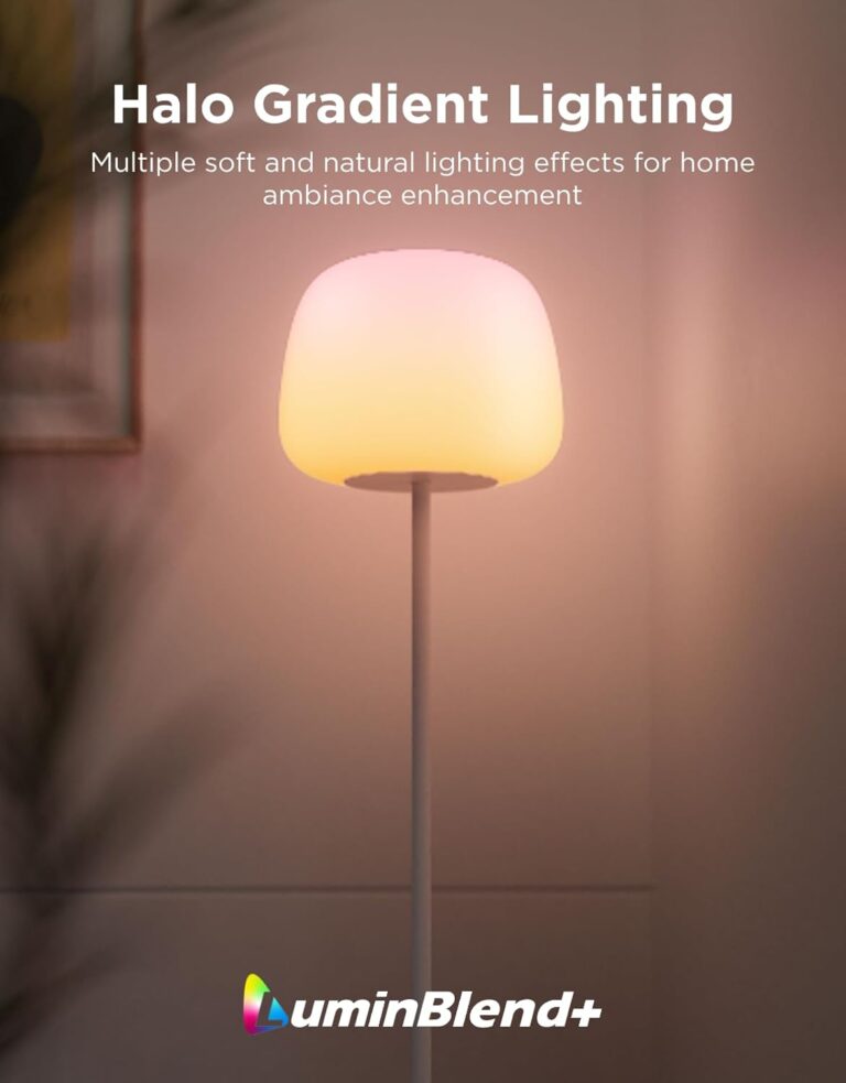 Govee Lantern Floor Lamp, Halo Gradient RGBIC Smart Corner Lamp with LuminBlend+, 1000K-10000K, Matter Compatible, 100+ Scene Modes, Music Sync, 1400lm, Modern Floor Lamps for Living Room, White