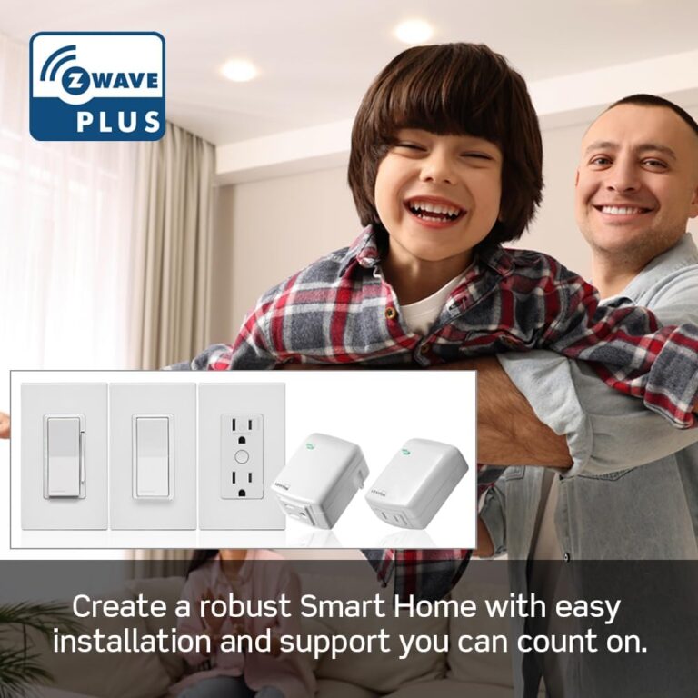 Leviton Decora Smart Tamper-Resistant Outlet with Z-Wave Technology, 1 Pack, ZW15R-1BW, White