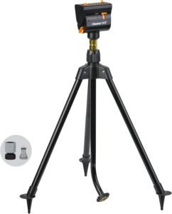 Melnor 65131AMZ MiniMax Turbo Oscillator Sprinkler, 4000 sq. ft., 4-Way Adjustable, Quick Connect Bundle, Black, Yellow