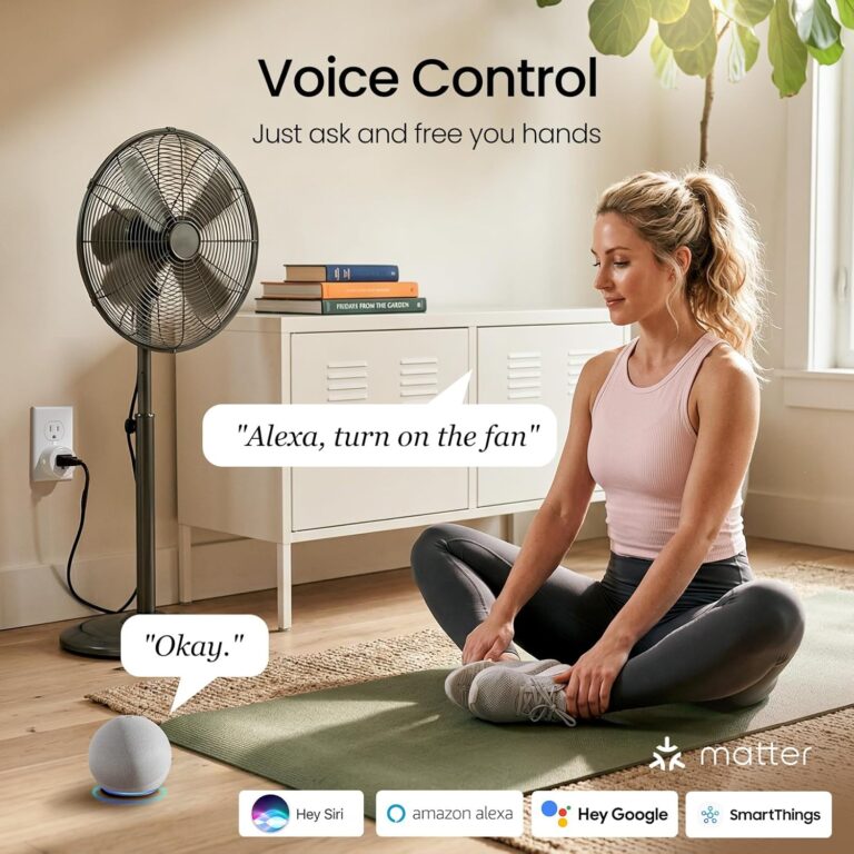 GHome Smart Plug Matter 15A, WiFi Smart Plugs Compatible with Alexa, Apple Home, Siri, Google, SmartThings, Smart Outlet Timer with APP Remote Control, 2.4GHz Wi-Fi Only, ETL FCC Listed