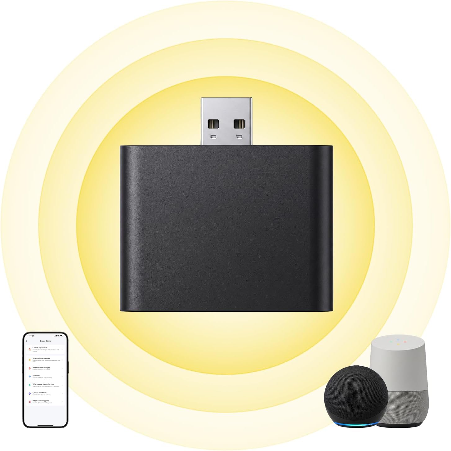 Hapadif Smart Bridge Hub compatible with Alexa, Google Home, Tuya App, Home Automation Controller for Motorized Blinds Shades