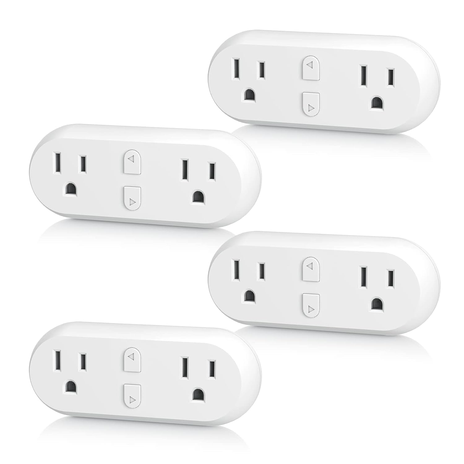 HBN Smart Plug 15A, WiFi&Bluetooth Outlet Extender Dual Socket Plugs Works with Alexa, Google Home Assistant, Remote Control with Timer Function, No Hub Required, ETL Certified, 2.4G WiFi Only