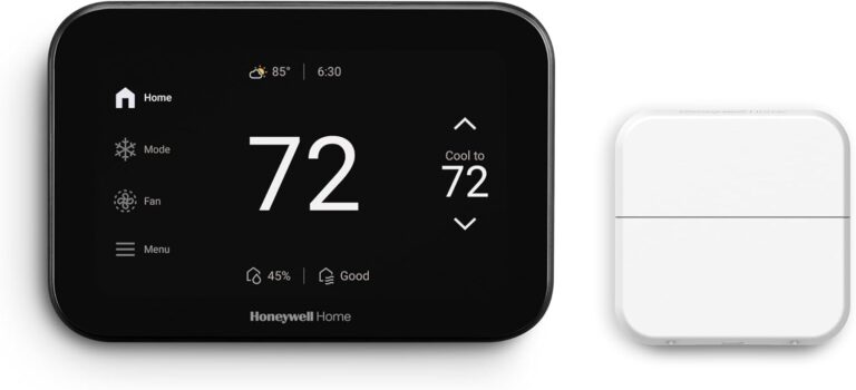 Honeywell Home X8S Premium Smart Programmable Wi-Fi Thermostat with Sensor, Video Doorbell Access, Humidity Control, 5″ Customizable Touchscreen, Energy Star, Works with Alexa, Matter, Apple, Google