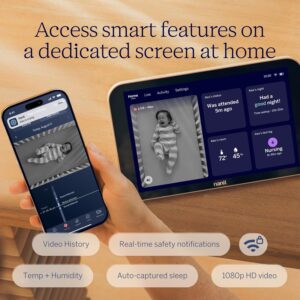 Nanit Display Screen for At-Home Viewing - 8” Touchscreen, 1080p HD Live Stream with 2-Way Audio, Night Vision & Motion Detector - Portable, Dedicated Nursery Monitor for Smart Baby Monitor
