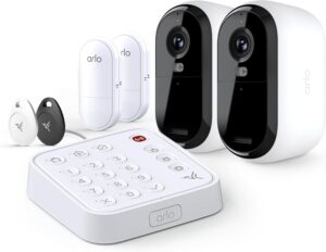 Arlo Home Security System - Alarm System with Wired Keypad Sensor Hub, 5 8-in-1 Sensors & Yard Sign - No Contract Required - DIY Installation - White, SS1501