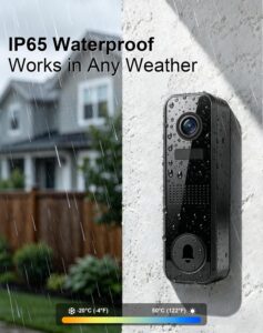 CBAOOO Wireless Doorbell Camera, 2K Video Doorbell, 2.4GHz WiFi | Encrypted Cloud Storage, Human Detection, 2-Way Audio, IP65 Waterproof, 2K Night Vision, 40-Day Battery Doorbell camera