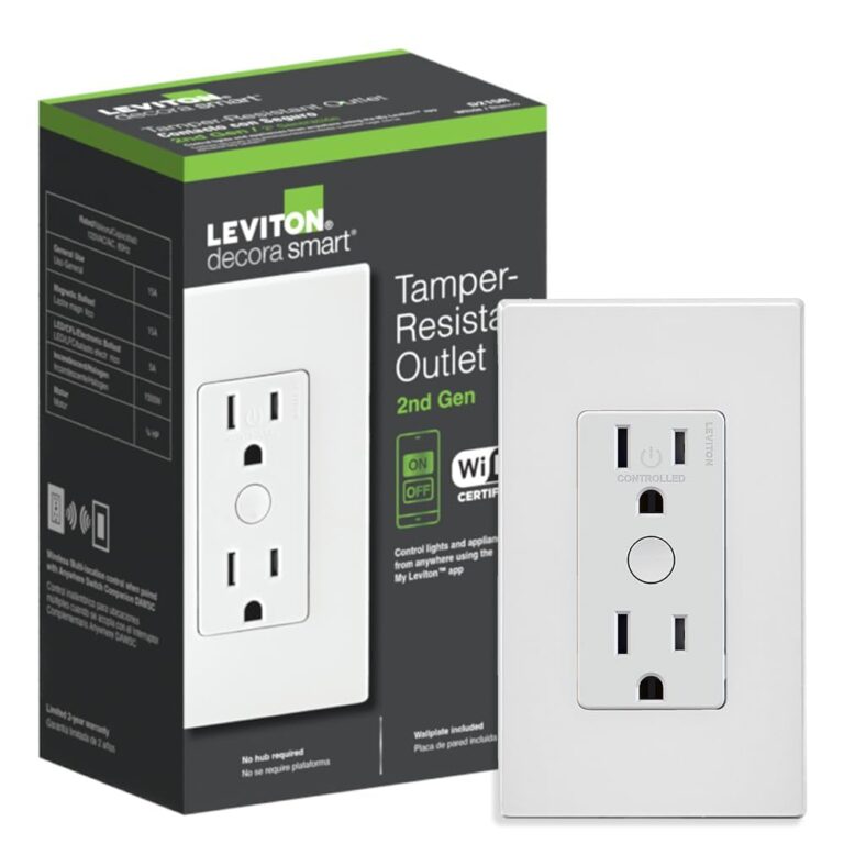 Leviton Decora Smart Dimmer Switch, Wi-Fi, Works with Matter, My Leviton, Alexa, Google Assistant, Apple Home/Siri & Wired or Wire-Free 3-Way, Neutral Wire Required, D36HD-1RW, White