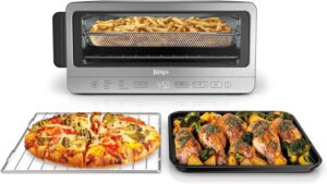 Ninja, Toaster Oven, Air Fryer, Thermometer, Toaster Oven Air Fryer Combo, Stainless Steel, Quick meals, Fries, Frozen Food, Air Fry, Dehydrate, Reheat, 13-in-1,Less Oil, Flip Away Oven, Foodi, SP351