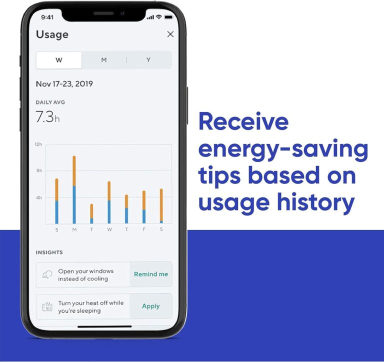 WYZE Smart WiFi Thermostat for Home with App Control Compatible with Alexa and Google Assistant, Only Designed for 2.4 WiFi Connection Black (Renewed)
