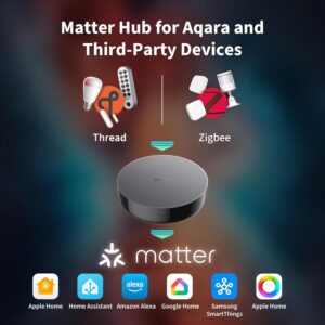 Aqara Smart Hub M200, Matter Controller, Featuring Aqara Zigbee, Wi-Fi, IR | Thread Border Router, Features Zigbee, Bluetooth, Wi-Fi, PoE, Supports Apple HomeKit, Alexa, SmartThings, Home Assistant