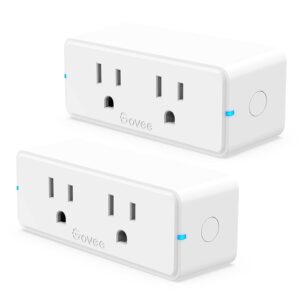 Govee Dual Smart Plug 2 Pack, 15A WiFi Bluetooth Outlet, 2-in-1 Design | Works with Alexa and Google Assistant, Remote Control via Govee Home App without Hub. Supports Timer, FCC and ETL Certified