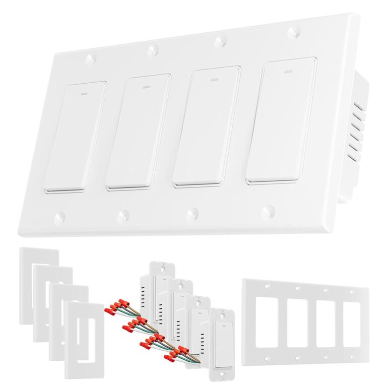 HQL Smart Switch for Light 3 Gang, Neutral Wire Required, 2.4GHz Wi-Fi Switch Compatible with Alexa and Google Home, UL Certified