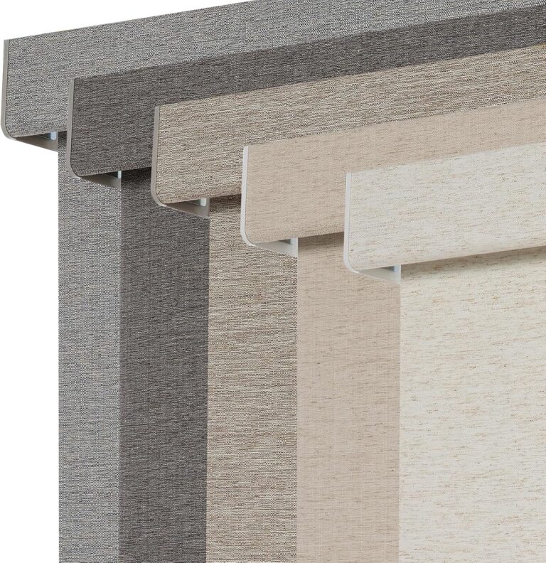 Persilux Blackout Roller Shades for Indoor Window Blinds,Cordless,Linen Fabric,Thermal Insulated Fabric UV Protection Shades for Home,Office,Bedroom,Door,Blackout-Cream,16″ W X 64″ H