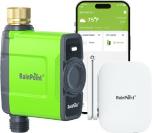 RAINPOINT WiFi Water Timer for Garden Hose, 2027 New Version WiFi Sprinkler Controller, Smart Hose Timer Valve, Automatic Drip Irrigation System/Rain Delay for Garden