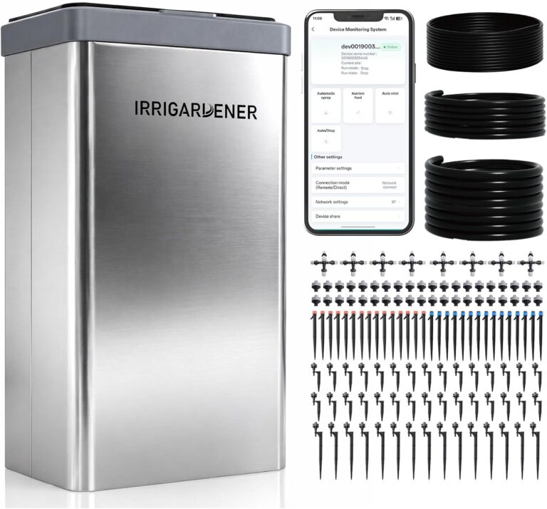 Smart Irrigation System App Remote Control 100W Custom Schedule Dual Zone | Smart IF-THEN Automation, Misting Cooling, Plant Nutrient Feed for Patio, Lawn, Greenhouse 304 Stainless Steel