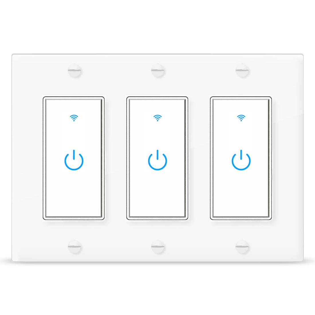 Smart WiFi Light Switch 3 Gang Compatible with Alexa and Google Home