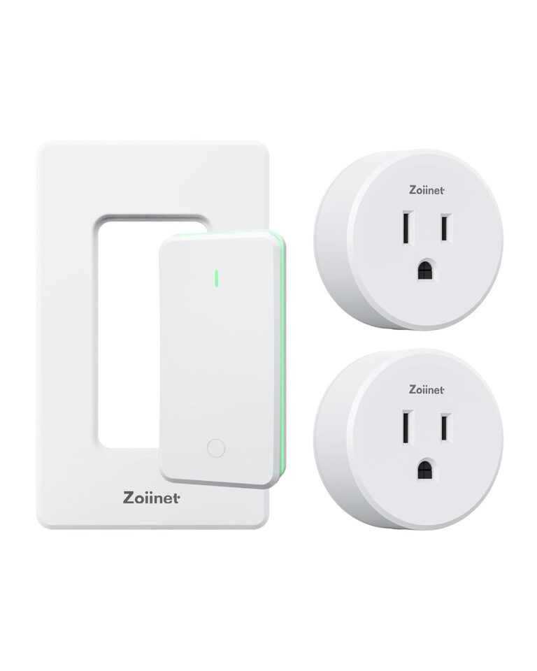 Zoiinet Remote Control Outlet Plug, 80-275V/15A/1500W Wireless Light Switch | 300 ft, Buckle Design & Removable, No Wiring Needed, Programmable, for Household Appliances, Christmas Tree, Lamps, Fans