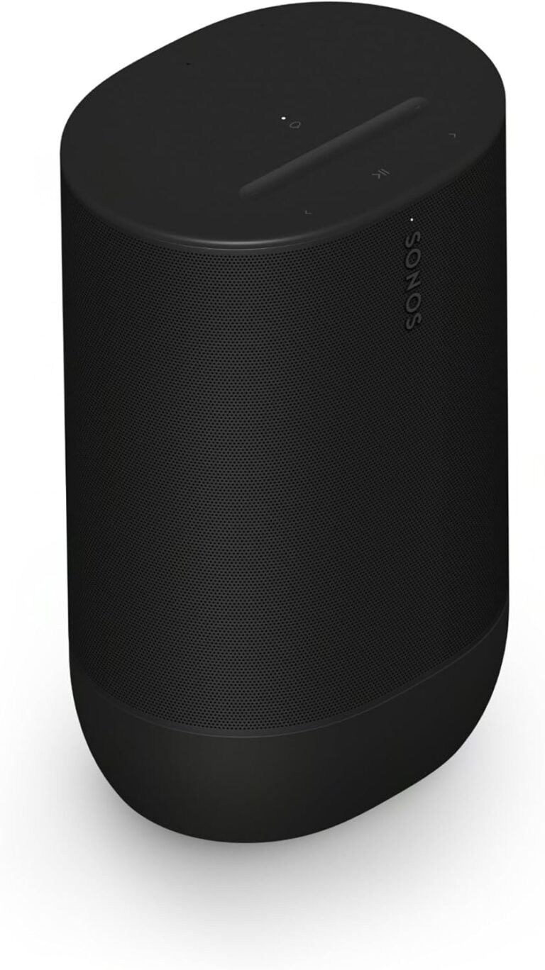 Sonos Move 2 – Black – Wireless Portable Bluetooth Speaker | 24-Hr Battery | IP56 Water & Dust Resistant | USB-C Charges Your Phone | WiFi | Trueplay | Deep, Dynamic Bass