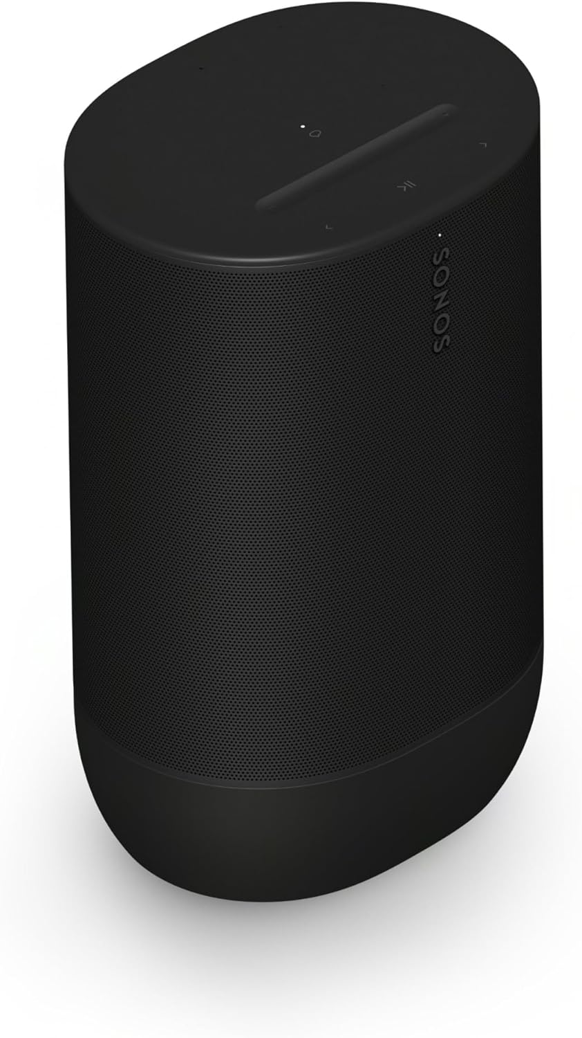 Sonos Move 2 – Black – Wireless Portable Bluetooth Speaker | 24-Hr Battery | IP56 Water & Dust Resistant | USB-C Charges Your Phone | WiFi | Trueplay | Deep, Dynamic Bass