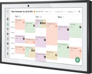 WiFi Digital Calendar Smart Family Planner,Chore Charts, Achievement Rewards, AI Meal Planning, Smart Touchscreen Interactive Display for Schedules and Cloud Photo Desk Calendar Refills, 10.1'' Black