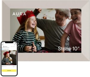 Aura Digital HD Picture Frame, Best Frame for Gifting, (10" - Carver Black)