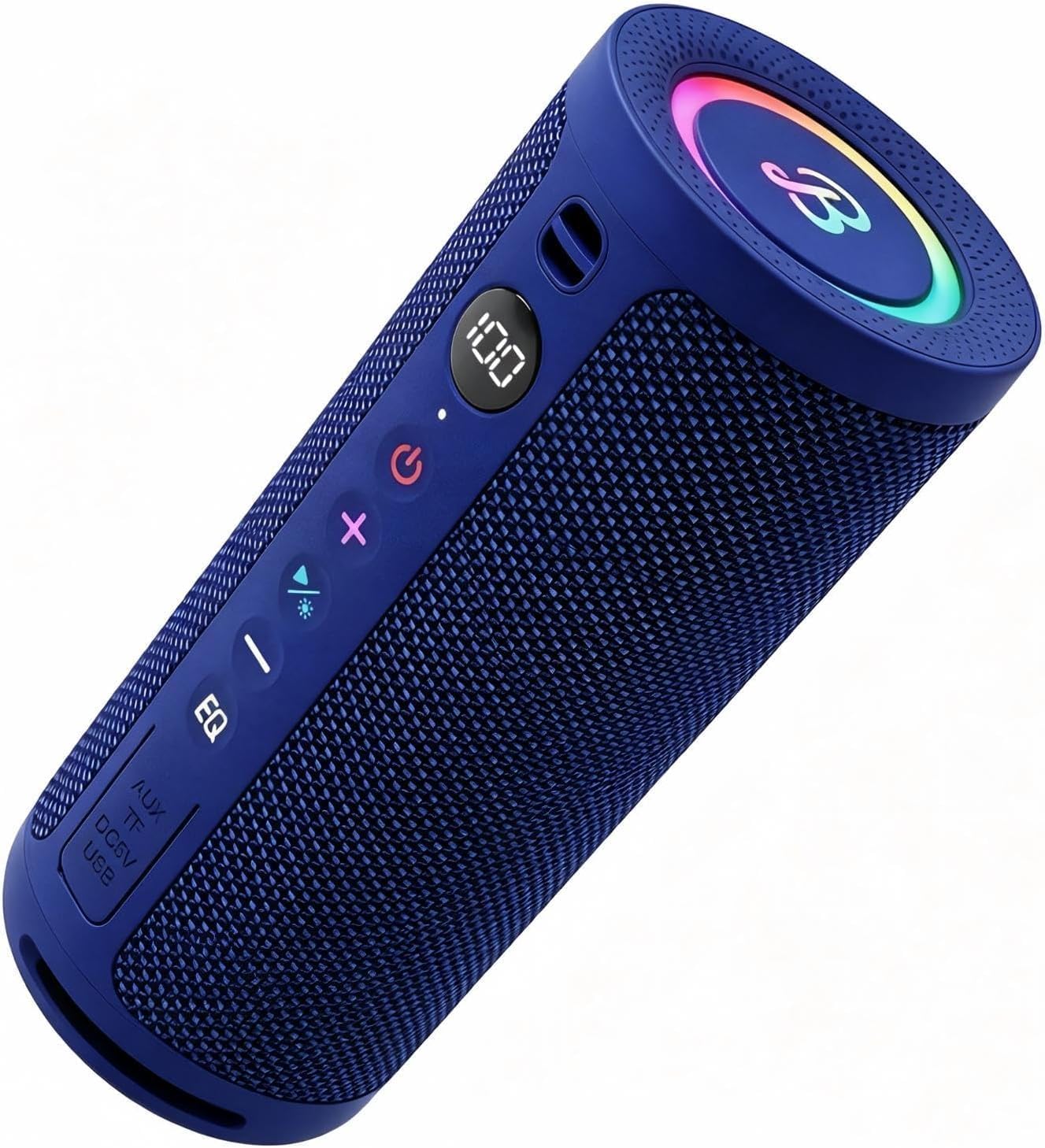 BassBloom Roar 3 Portable Bluetooth Speaker,IPX6 Waterproof,20W | Powerful Sound with JIKE Bass,24H Playtime,Bluetooth 5.4,RGB Lights,Wireless TWS Pairing,Outdoor for Camping