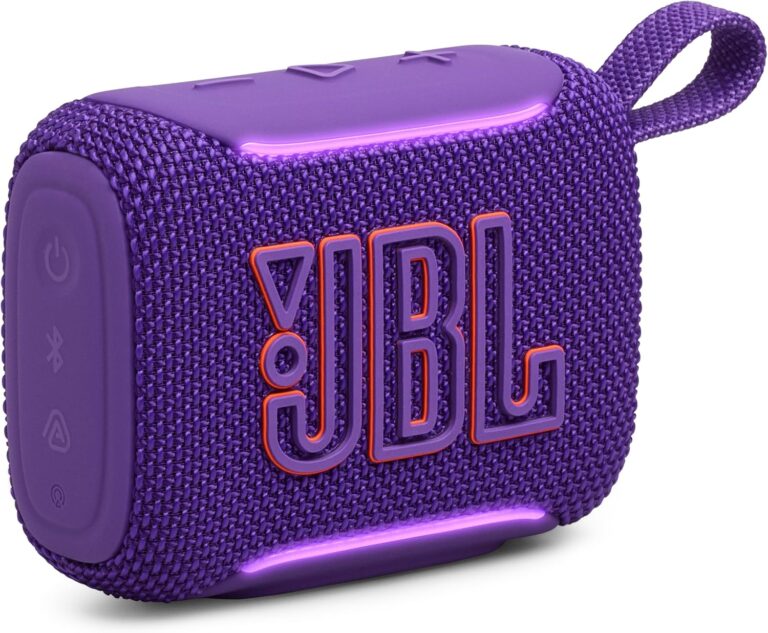 JBL Go 5 Portable Bluetooth Speaker, Waterproof and Dustproof – Black | Dustproof Drop-Proof With up to 10 Hr Battery, Stereo Pairing, App Control For Pool, Beach, Outdoor Listening