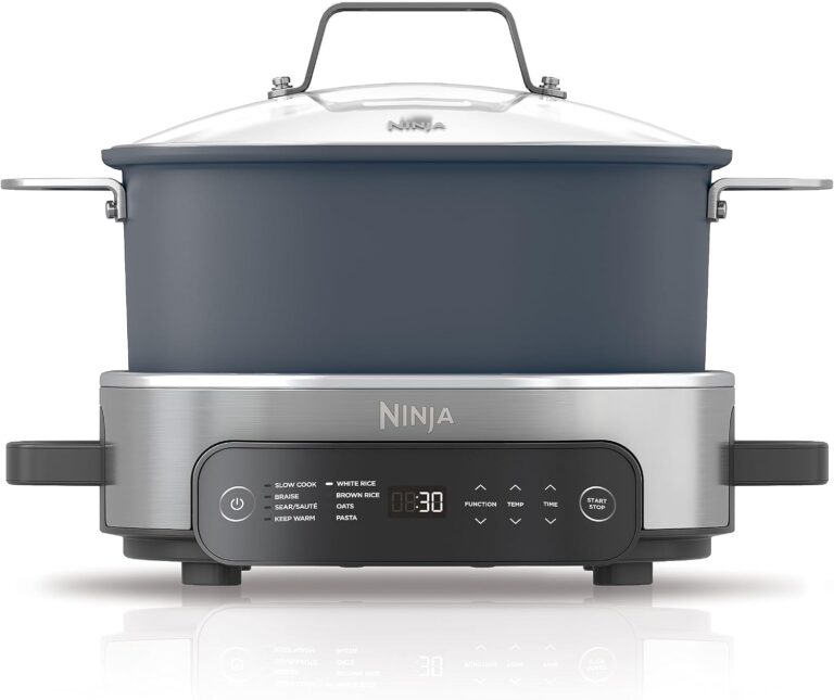 Ninja® PossibleCooker™ PRO 8-in-1, 8.5-qt, Sea Salt Gray, MC1001 | Replaces 14 appliances, Triple Fusion Heat®, slow cook, sauté, roast & steam, nonstick oven-safe pot to 500°F
