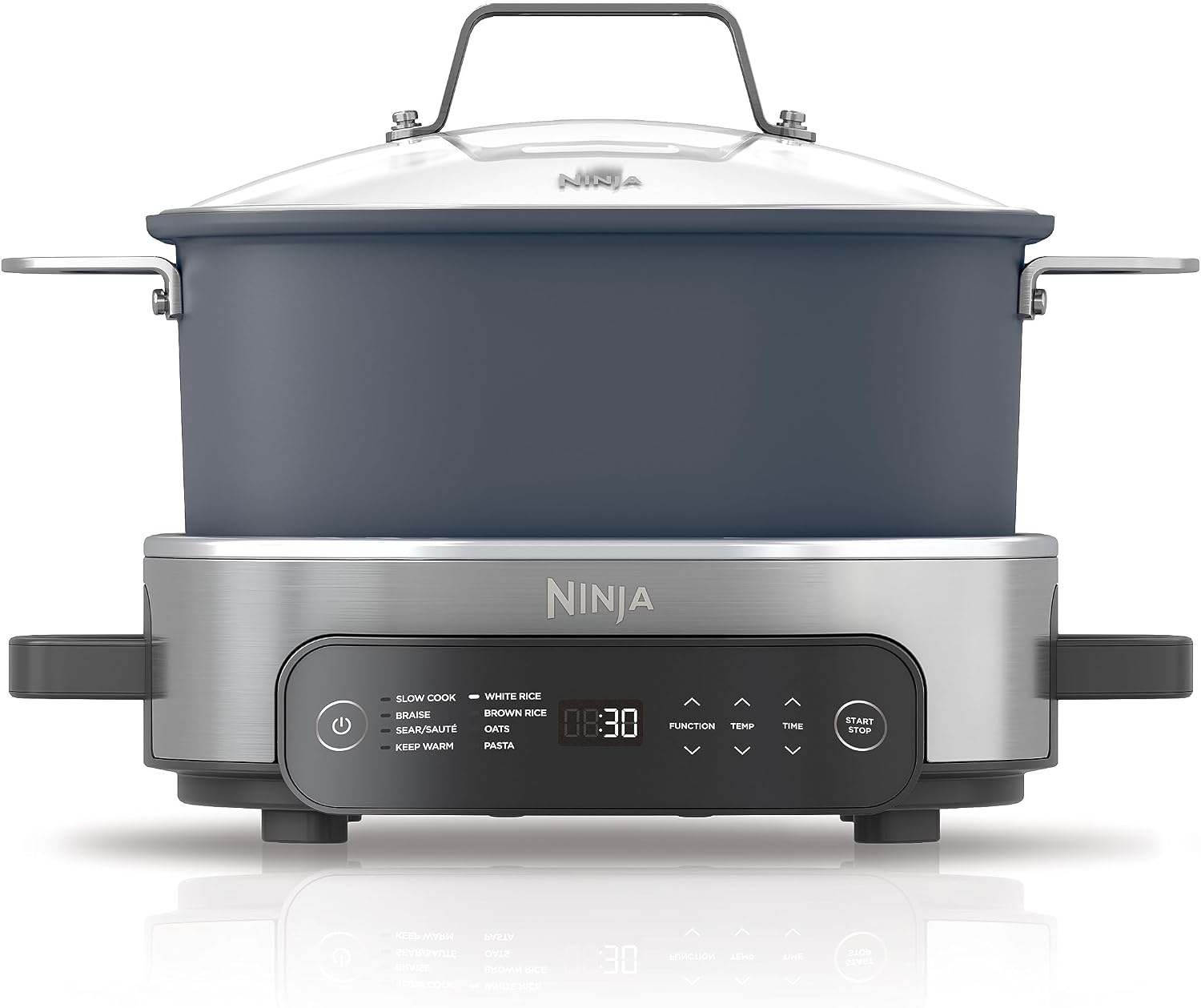 Ninja® PossibleCooker™ PRO 8-in-1, 8.5-qt, Sea Salt Gray, MC1001 | Replaces 14 appliances, Triple Fusion Heat®, slow cook, sauté, roast & steam, nonstick oven-safe pot to 500°F