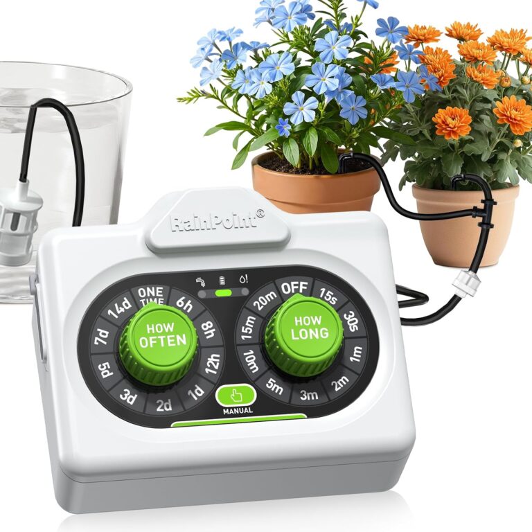 RAINPOINT WiFi Automatic Plant Waterer Indoor, Drip Irrigation System Kits | Smart APP Plant Watering Devices Indoor, Vacation Watering Anti-Siphon Device with 2400mAh Rechargeable Battery 15 Pots