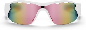 Reebok Flash Smart Audio Glasses, Iridescent Polarized, Powered by Lucyd | Iridescent mirror lenses, HiFi open-ear audio, active sport fit, AI voice assistant for running & training