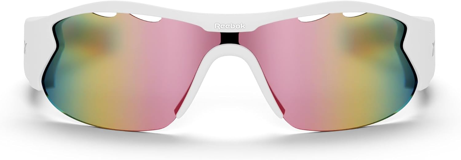 Reebok Flash Smart Audio Glasses, Iridescent Polarized, Powered by Lucyd | Iridescent mirror lenses, HiFi open-ear audio, active sport fit, AI voice assistant for running & training