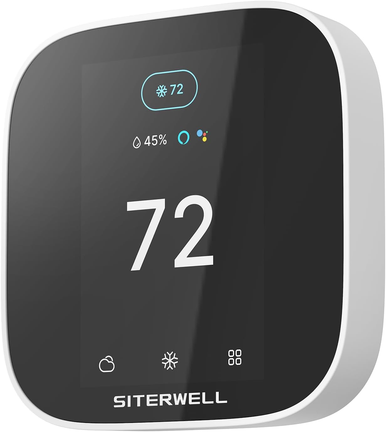 Siterwell Smart Thermostat WiFi Programmable Thermostat for Home | Compatible with Alexa and Google Assistant,App & Voice‑Controlled Touch‑Screen HVAC