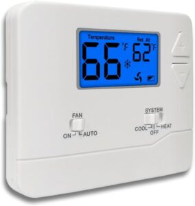 WiFi Thermostats for Home Smart Thermostat Single-Stage 1Heat/ 1Cool, APP Remote Control, 7-Day or 0-Day Programmable. (C-Wire Required)
